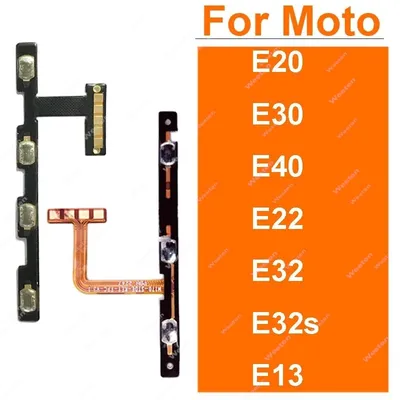 Power Volume Key Side Button Flex Cable For Motorola Moto E13 E20 E22 E30 E32 E32s E40 On/Off Power