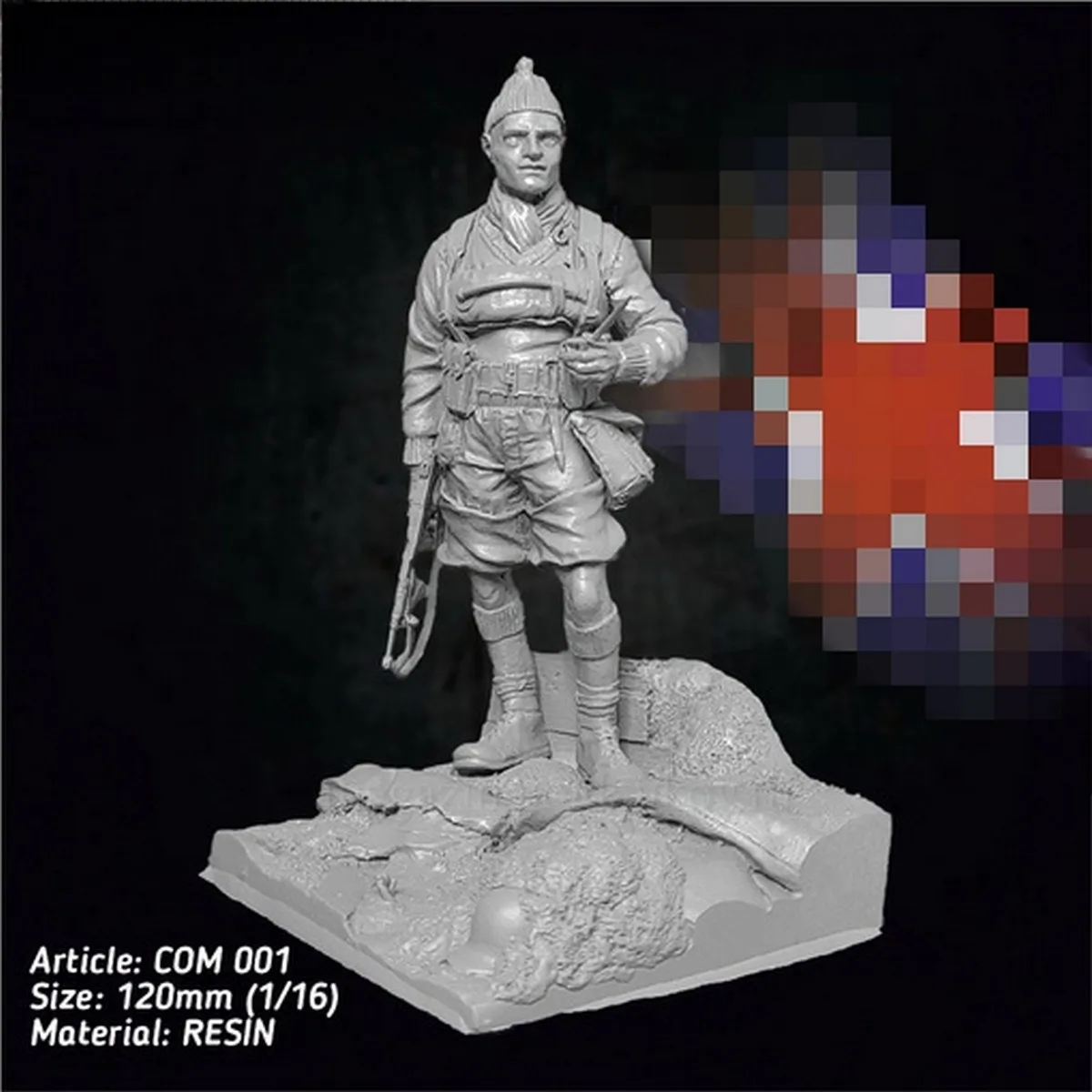 Kit modello non verniciato in resina 1/16, tema militare, soldato della Seconda Guerra Mondiale non assemblato e non verniciato GK, 1330R