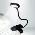Mini lampada da libro portatile a LED Protezione per gli occhi Lampada da lettura Lampada da scrivania flessibile con clip Lampada da notte per studio camera da letto alimentata a batteria