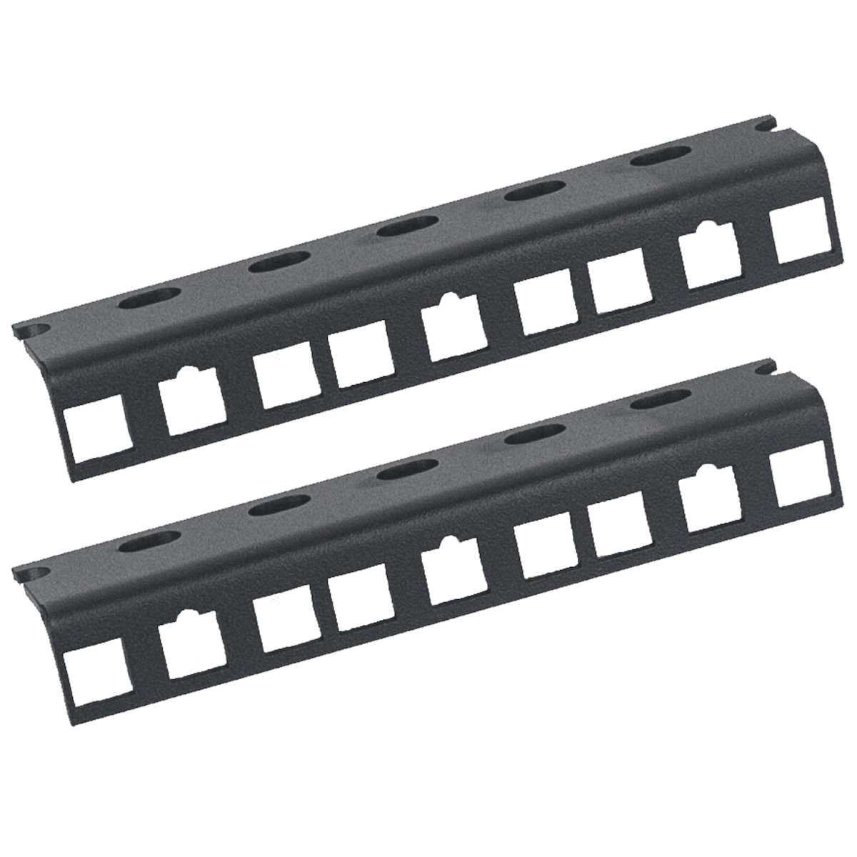 HMF 66803 Rackschiene für Serverschrank, 2 Stück, 10 Zoll, 3 HE, Schwarz Image