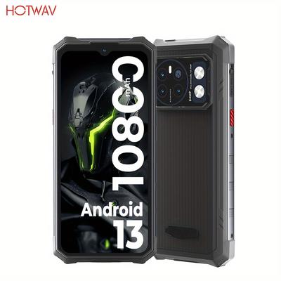 "TEMU Hotwav Cyber 13 Pro Rugged Smartphones 12gb +256gb Rom 13 Nfc Unlocked Cell Phone 6.6"" Fhd+ +16mp Camera 10800mah Battery Cell Phone 4g/wi-fi/nfc/otg/gps Black"
