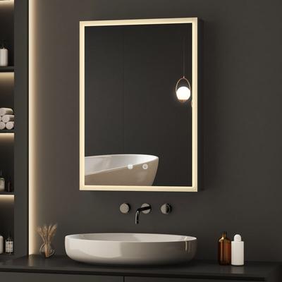 Boromal - Spiegelschrank Bad mit Beleuchtung 50x70x12,5cm, Badezimmer Spiegelschrank mit led Image