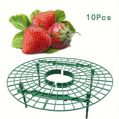 TEMU 10- Plastic Garden Support Stakes, Thickened Climbing Plant Trellis For Strawberries, Watermelons, Pumpkins, Vegetables, Home Balcony Planting Tray, Multi-functional Gardening