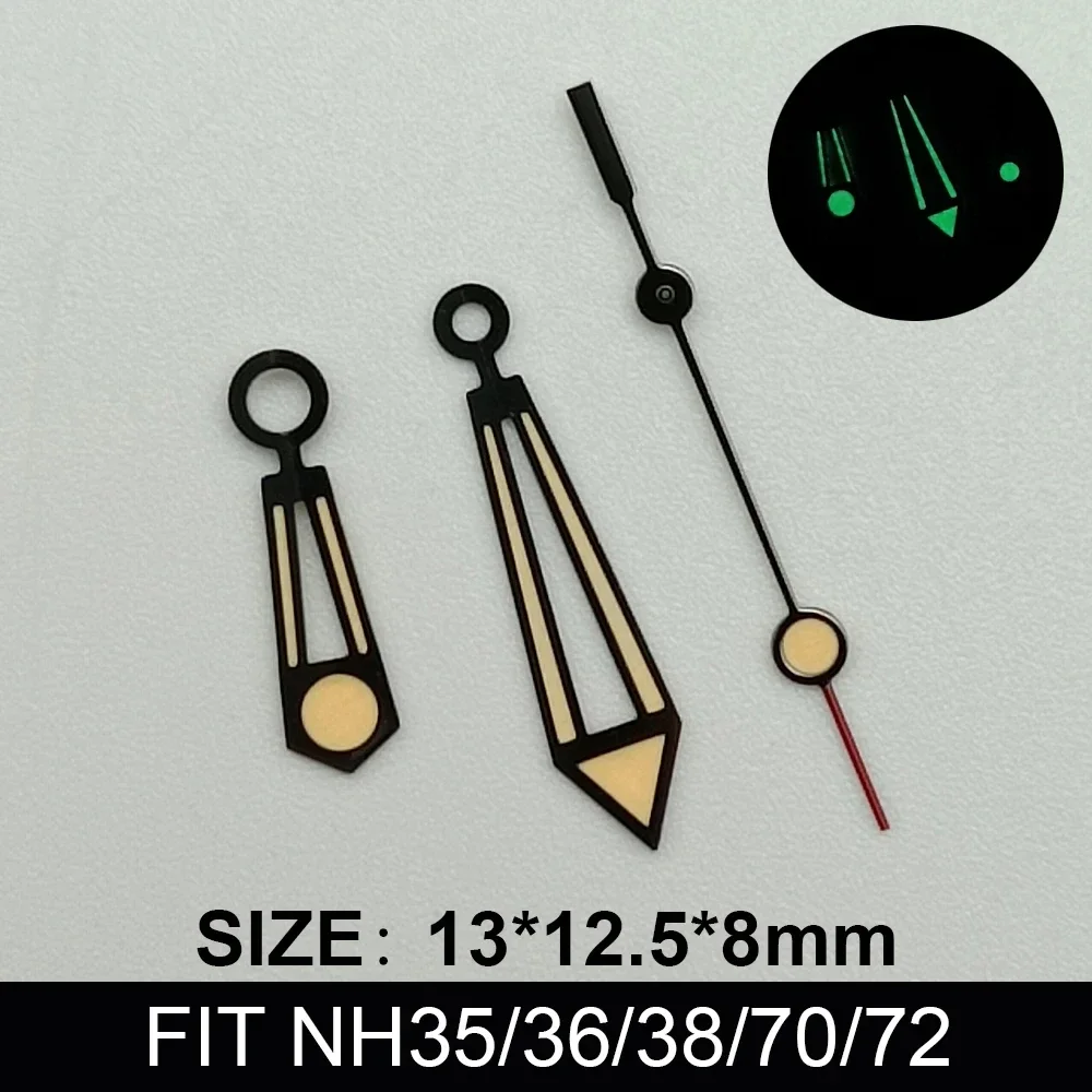 Nh35 nh36 grüne leuchtende Uhrzeiger für Automatik werk Uhren zubehör Uhren teile für Armbanduhren Image