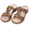 Pantolette ARA "HAWAII", Damen, Gr. 36, braun (leo), Veloursleder, animal-print, casual, Schuhe, Sommerschuh, Sandale mit Klettverschlüsse