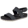 Sandale TIMBERLAND "Malibu Waves 2Band Sandal", Gr. 37,5, schwarz (schwarz, nubuck), Leder, sportlich, Schuhe