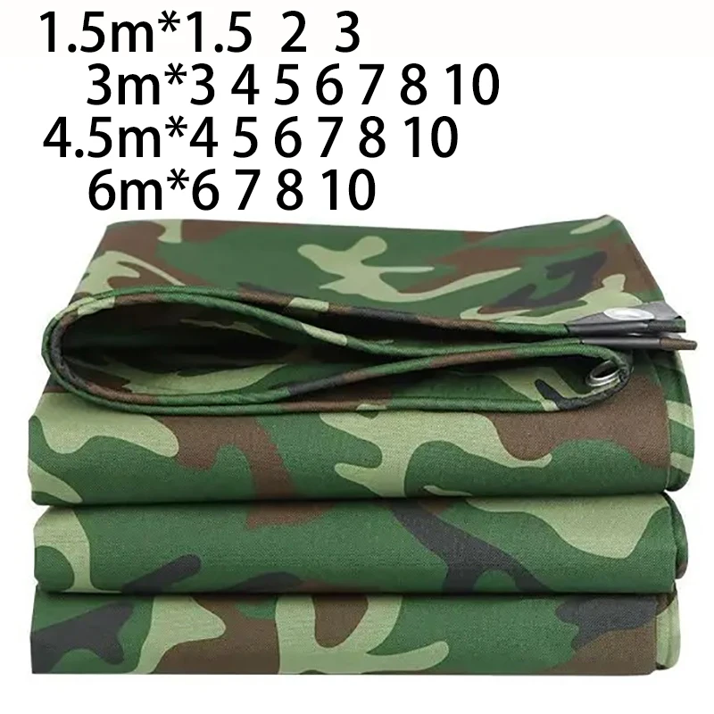 Verdickte große Plane, wasserdicht, Regenschutz, 2 x 3 m, 4, 3 x 5, 4,5 x 4, 6 x 6, 8, 10 Baldachin, Oxford-Plane, Leinwand, Markise, Auto, Garten, Boot, Camp Image