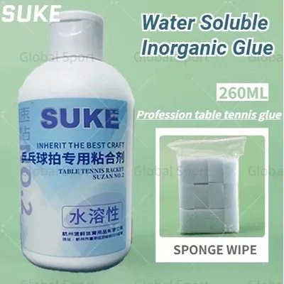 SUKE Tischtenniskleber, 260 ml, Wasserkleber für Tischtennisschläger, Tischtennisschläger, ITTF-zugelassene professionelle Zubehörkleber Image