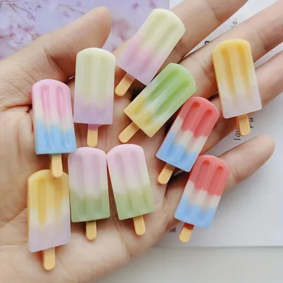 8-teiliges süßes Cartoon-Eiscreme-Kühlschrankmagnet-Set – Kawaii-Küchen- und Bürodekoration, langlebige Whiteboard-Magnete, ideale Heimdekoration Image