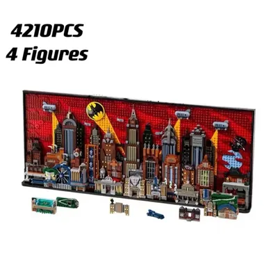 2024 neu die animierte Serie Gotham City Skyline Baustein Modell kompatibel 76271 Montage Ziegel Image