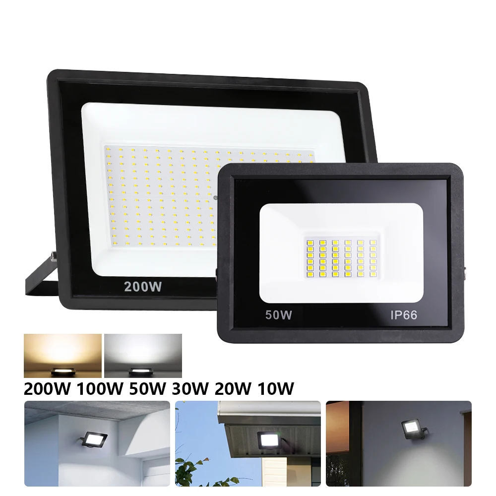 Außenleuchte, LED-Strahler, 220 V, Flutlicht, Reflektor, LED-Flutlichter, wasserdicht, IP66, externe Straßenlaternen, Gartenbeleuchtung