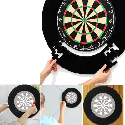 Spleißen Dartscheibe Surround Wandschutz Eva Schwarz Dartscheibe Wand Elastizität Langlebige Dart Schutzbrett Verdicken Dart Werkzeug Image