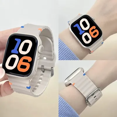 Silikonarmband für Apple Watch Ultra Band 49 mm 46 mm 45 mm 42 mm 44 mm 40 mm 41 mm Image