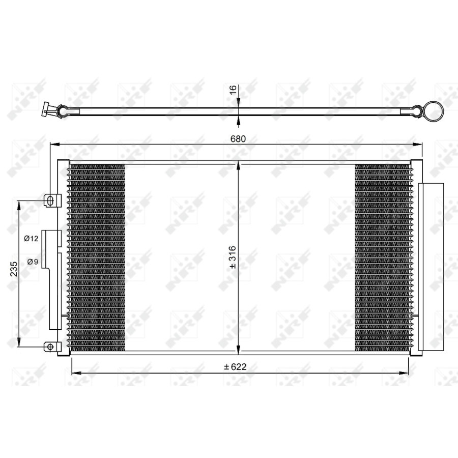 Condenseur Avec Déshydrateur Nrf 350071 Easy Fit