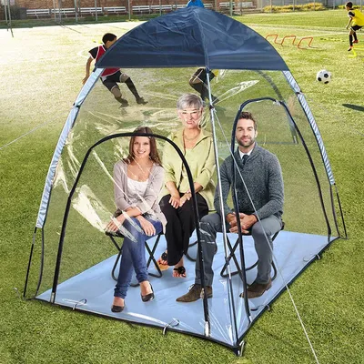 Sport Tent with Removable Top Cover, All Weather Shelter with Sealed Floor, Clear Bubble Tent, for Outdoor Sports Games&Events