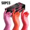 50PCS Multi-color Disposable Gloves Household PVC Cleaning Gloves Suitable for Pet Cleaning Food