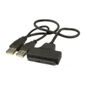 Nuovo cavo adattatore convertitore da USB 2.0 a SATA per disco rigido da 2.5/3.5 pollici SATA1 e SATA2 HDD Dual USB Power