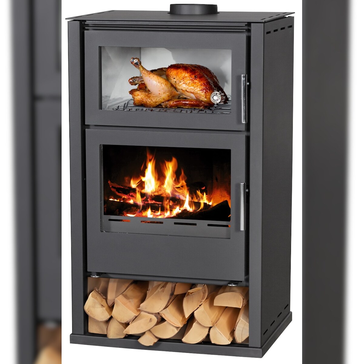 EEK A Kaminofen Victoria Modena F mit Backfach + ext. Zuluft - 11,53 kW Image