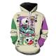 The Nightmare Before Christmas Jack Skellington Kapuzenpullover mit 3D-Druck Grafik für Herren und Damen Cartoon-Manga-Anime-Stil lässige Alltagskleidung