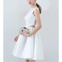 Formelle Ballkleid A-Shape Heimkehr Kleid Hochzeitsgast Ärmellos Bootsausschnitt und Falten Baumwollmischung 2025