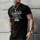 T-Shirt „I 'M Going To Let God Fix It Because If Jail" für Herren 100 % Baumwolle Grafik-T-Shirt lässig Rundhalsausschnitt schmale Passform