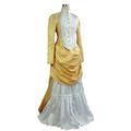 Viktorianisches Edwardianisches Brautkleid im 1910er-Jahre-Stil für Damen Ball- und Cocktailkleid bodenlang einfarbig Übergröße maßgeschneidertes Hochzeits- und Homecoming-Kleid