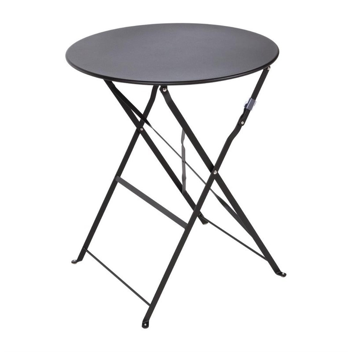Gastronoble Bolero runder klappbarer Terassentisch | Stahl | 60cm | 3 Bistrotische | schwarz Image