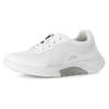 Keilsneaker GABOR ROLLINGSOFT, Damen, Gr. 38, weiß, Textil, Lederimitat, unifarben, sportlich, Schuhe, Freizeitschuh, Halbschuh, Schnürschuh mit Wechselfußbett