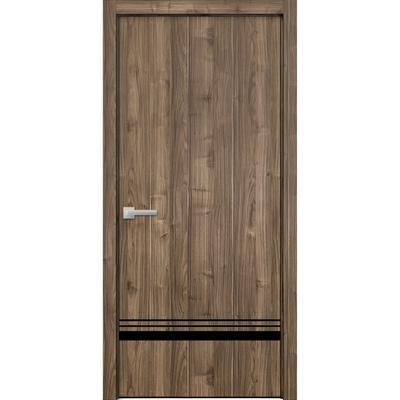 Solid French Door 18 x 80 Planum 0012 Walnut with| Bathroom