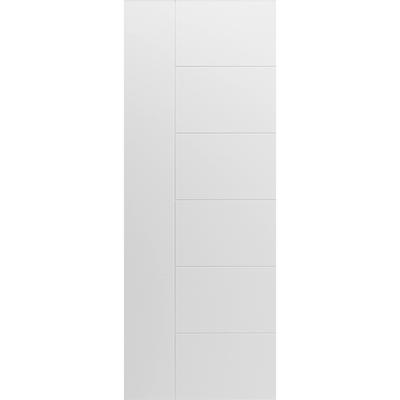 Slab Door Panel 18 x 80 inches / Mela 0716 Painted White / Modern Finished Doors / Pocket Closet Sliding Barn