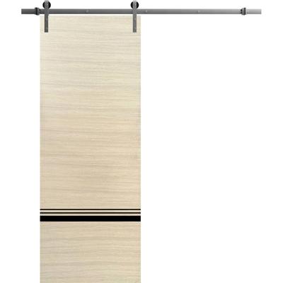 Sturdy Barn Door 18 x 80 Planum 0012 Natural Veneer with 6.6FT