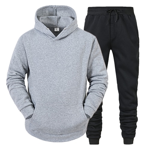 Homme Ensemble Survetement Survêtement Ensemble de jogging Costume blanc Le logo peut être personnalisé Ensemble noir Pantalon gris clair noir Pantalon gris foncé noir Sport Loisir Vêtement de