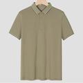 Homme POLO Tee Shirt Golf Extérieur Casual Col polo Col polo côtelé Manche Courte Mode Vêtement de rue Couleur unie Plein Bouton devant Eté Printemps Standard Noir Blanche Jaune Bleu Poudré Marron