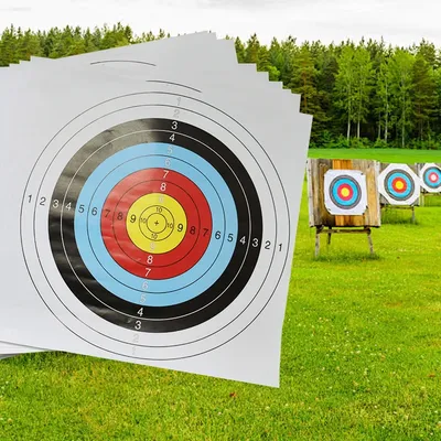 15pcs Target Paper Competition Training Practice Shooting Profession Archery Target Sheet Paper for Recurve Bow Outdoor