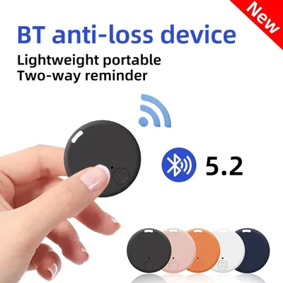 Mini GPS Mobile Bluetooth 5.2 Tracker Anti-Lost Device Round Anti-Lost Device Pet Kids Bag Wallet Tracking Smart Finder Locator