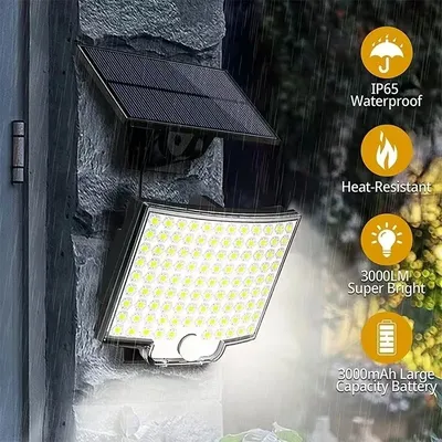 Led Outdoor Light Sensor Light Solar Lights Outdoor Waterproof External Solar Lamp Christmas Bulb Lighting Motion Spotlight Wal