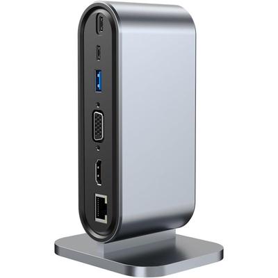 USB C Hub 12 in 1, USB C Adapter für MacBook Pro/Air, HDMI 4K VGA PD 100W Ethernet SD/TF Audio USB Image