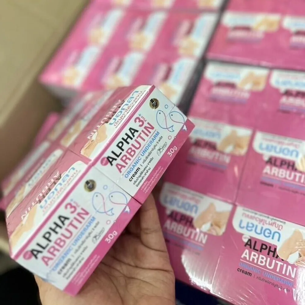 2 x Thai Organic Underarm Care Alpha Arbutin 3plus Eliminate Chicken Skin Lighten Dark Armpits Reduce Odors And Whit 30g/bottle