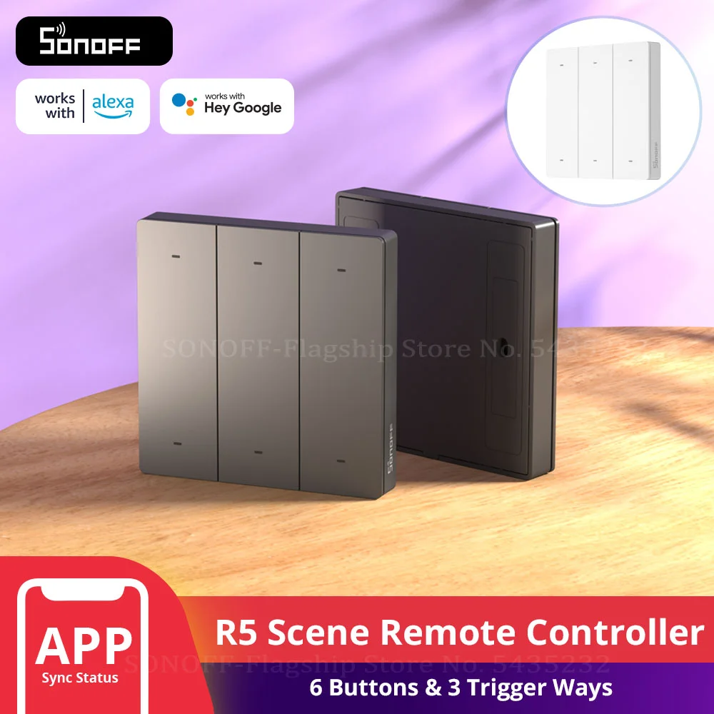 SONOFF R5 Szene Controller 6 Kanal SwitchMan Drahtlose Fernbedienung Smart Home Appliance Verwenden für MINIR3 M5 eWeLink-Fernbedienung Image