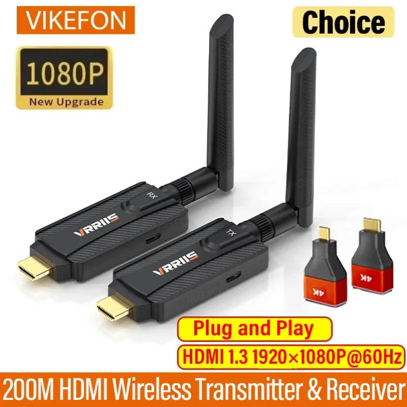 200M Drahtlose Übertragung Video Sender und Empfänger HDMI-Kompatibel Extender Adapter Kabel Bildschirm Spiegel für Kamera PC TV Image