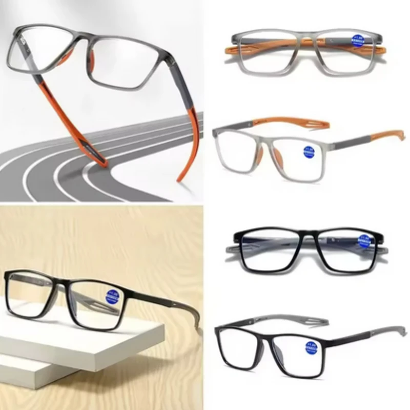 Sport Lesebrille Ultraleicht Anti-blau Licht Presbyopie Brillen Frauen Männer Weit Sicht Optische Brillen Dioptrien Image