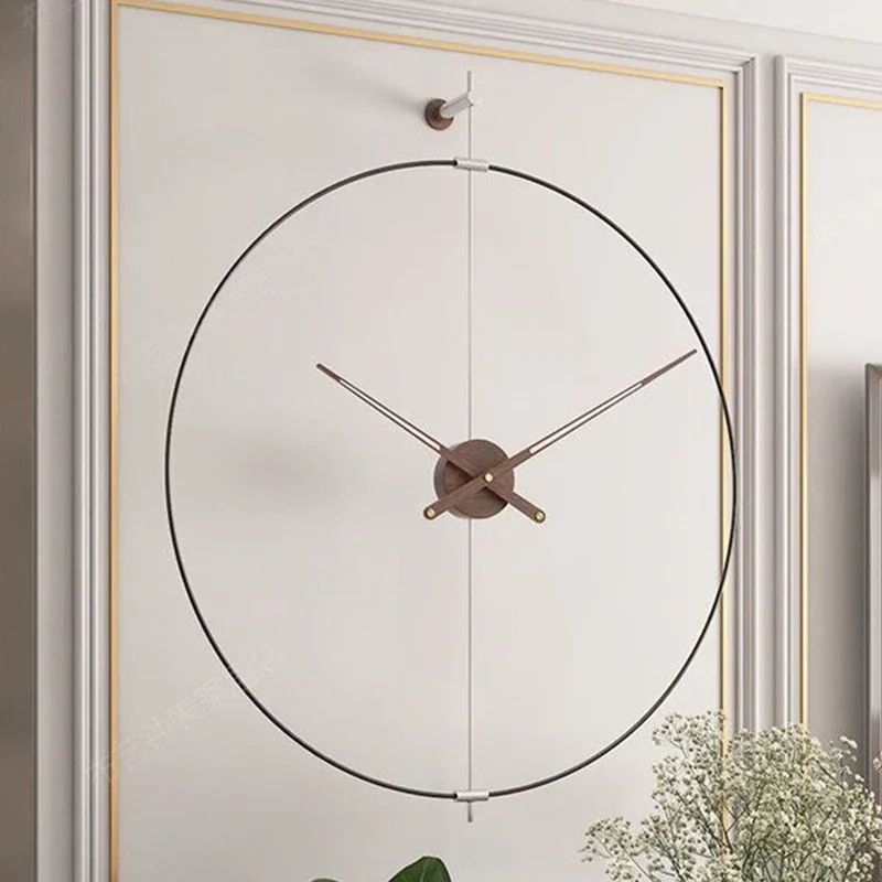 Spanische Große Wanduhr Nordic Moderne Wanduhren Luxus Wohnzimmer Minimalismus Dekoration Uhr Schlafzimmer Bewegung Stille Uhren