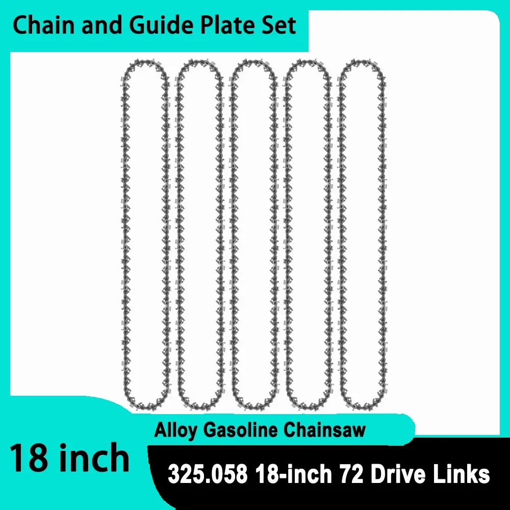 Leistungs starke 18 "Gasket tensäge Kettensägen blatt 72 dl 0.325" Teilung 0.058 "Führungs zahn legierung Körper abgerundete Schneid sägen zum Schneiden von Holz Image