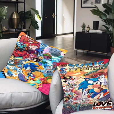 Anime S-Sonic Personalisiertes Bild Text Home Dekorative Kissen Haushaltsgeschenke 45x45cm Image