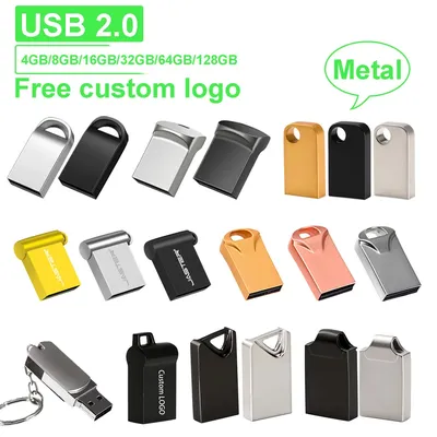 Super Mini-USB-Flash-Laufwerk aus Metall, 128 GB, kostenloser individueller Logo-Speicherstick, 64 Image