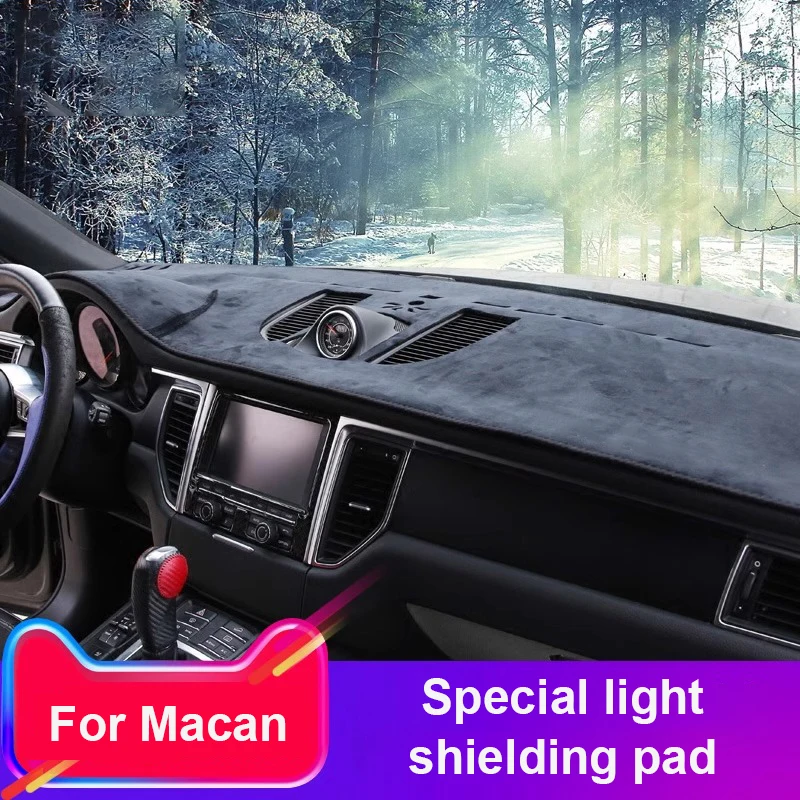 Für Porsche Macan 2014 2015 2016 2017 2018 2019 2020 2021 2022 2023 2024 Wildleder Auto Dashboard Sonnenschutz UV Matte Teppich Pad Image