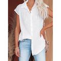 Camicia da donna alla moda quotidiana con bottoni semplici colletto a camicia e vestibilità regolare