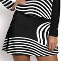 Gonne da tennis e golf da donna bottoms neri da pickleball 16 pollici righe abbigliamento da golf per donne.