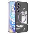 Custodia per telefono Shockproof Retro con placcatura magnetica per S24 Ultra/Plus/Standard S23 Ultra/Plus con supporto per ricarica wireless.