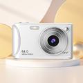 Fotocamera video digitale compatta da 64 MP 4K con messa a fuoco automatica rilevamento facciale schermo da 2,4 pollici e zoom 18X batteria ricaricabile.